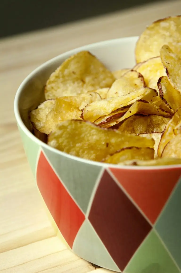 Bowl of potato chips, a favourite convenience store snack